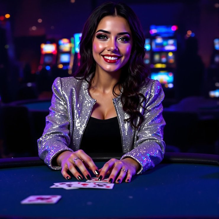 Antarmuka baccarat di aplikasi mobile dengan pilihan taruhan Player Banker Tie